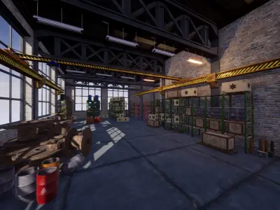 Modular Warehouse 3D Model Pack