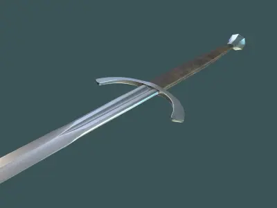 Albion Dane Medieval Sword PBR game ready Low-poly 3D model