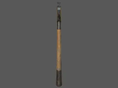 Iron Battle Ax Low-poly 3D model