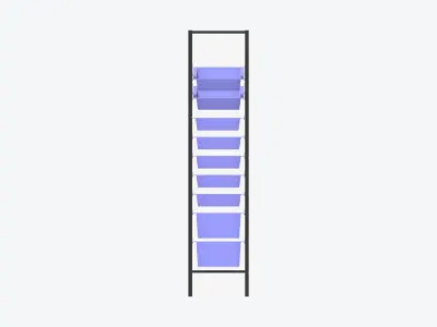Shelving - Modular Rack - Integral - Type 2 Low-poly 3D model