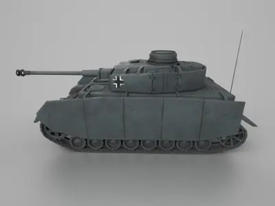 PZKPFW IV ausf H Low-poly 3D model