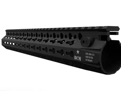 BCM KMR Alpha 13 KeyMod Free Float Handguard Free low-poly 3D model