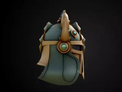 Stylized Persian Helmet - Sandstorm  3D print model