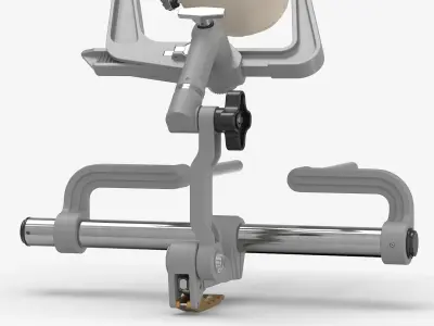 Neurosurgical Cranial Fixation Device with Skull 3D model