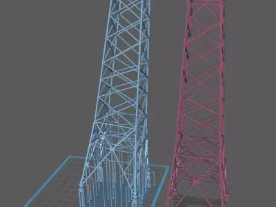 Transmission tower A77 type Y 1-160 resin 3D print model