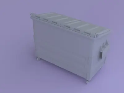 Dumpster trash can 3D model purchase