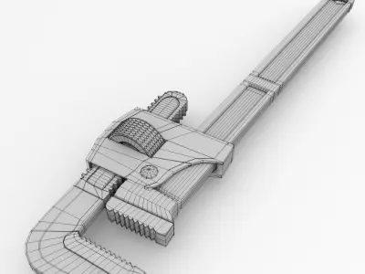 Adjustable Pipe Wrench 3D model purchase