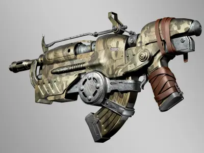  Weapon 3d Asset model lowpoly Low-poly 3D model