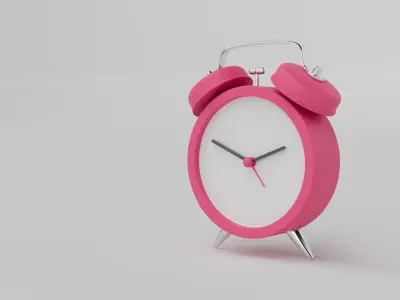 Alarm Clock minimal 3D illustration model 3D model
