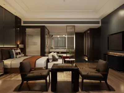 Bedroom Lounge Interior Scene 3D model
