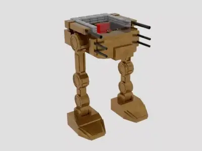 Mechbox lego star wars at-at walker Low-poly 3D model