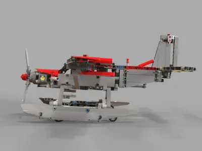 Lego Fire plane 3D model