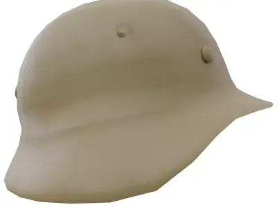 German M35 Afrika Korps Helmet Low-poly 3D model