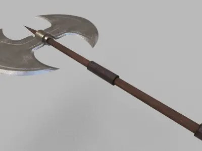 Double sided BattleAxe 3D model