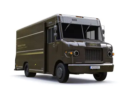 Delivery Truck Low-poly 3D model