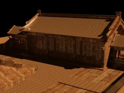 Chinese courtyard house 3D model buy