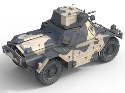 Ferret Mk 2 armoured car Low-poly 3D model