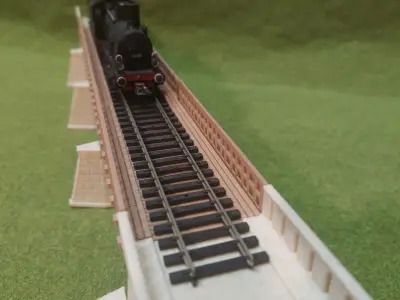 Wooden arch railway bridge 1-87 FDM 3D print model