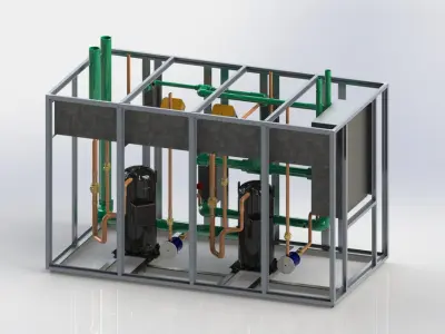Custom designed water chiller Free 3D model