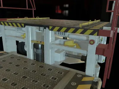 Airport Cargo Loader Low-poly 3D model