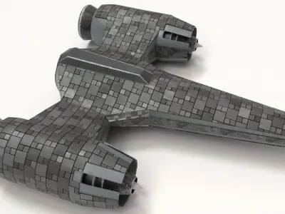 Spaceship Star Wars Low-poly 3D model purchase