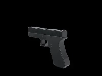 Glock17 gun Low-poly 3D model purchase