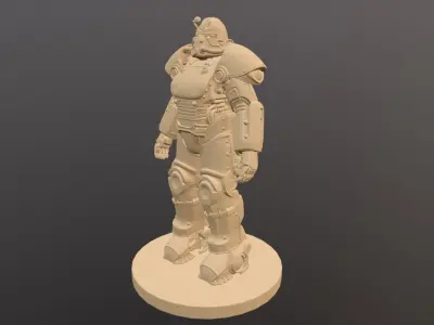FALLOUT T-51 POWER ARMOR SCULPTURE 3D model