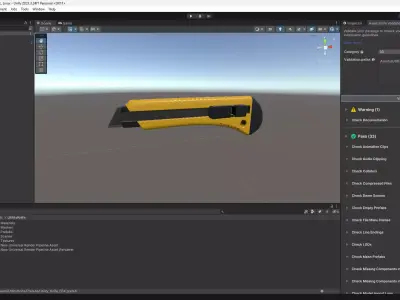 Utility Knife 3D Model Game-Ready Low-poly 3D model