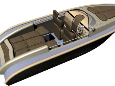 Motorboat Runabout 87m  3D model 3D model