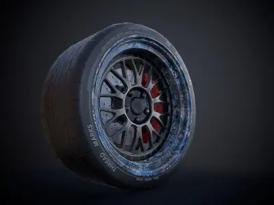 Sticker Bomb rim  Low-poly 3D model