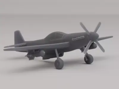 P-51 Mustang 3D print model purchase