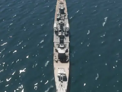 JAPANESE DESTROYER KAGERO 3D MODEL 3D model