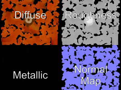 Vibrant Coral Reef model pack Low-poly 3D model