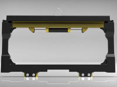 Side Shifter - Forklift Attachment 3D model
