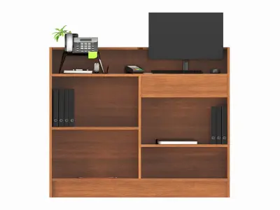 Store Register Checkout Counter Large 3D model