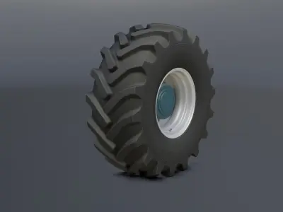 Dual wheels for tractor HTZ-17221 in the collection Free low-poly 3D model