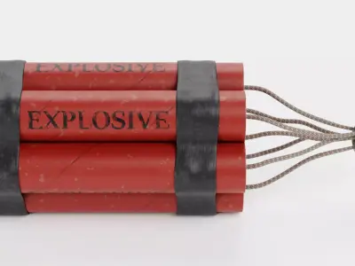 Dynamite V3 - Multi-Stick Explosive TNT Bundle 3D model