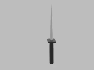 Low Poly Knife 6 sword Free low-poly 3D model