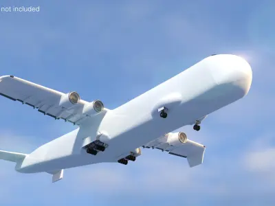 Giant Cargo Plane Rigged for Maya 3D model