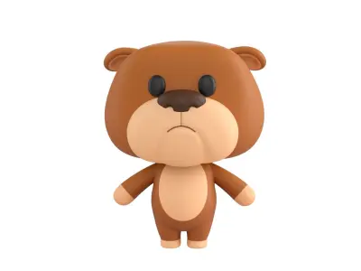 Character145 Rigged Bulldog 3D model