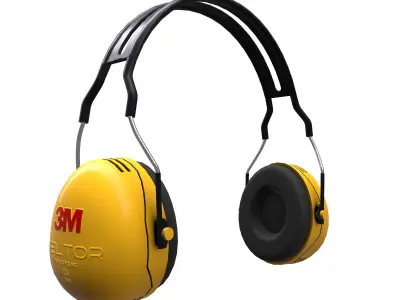 Earmuff Low Poly Low-poly 3D model