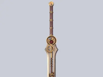 Steampunk blade Low-poly 3D model purchase