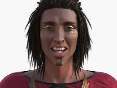 Egyptian Prince - Pharaoh King Rigged Low-poly 3D model