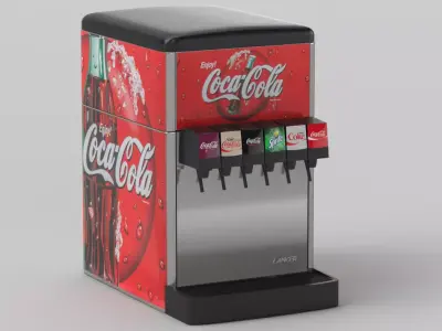 6-Flavor Counter Electric Soda Fountain System 3D model
