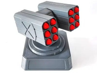 Sci Fi Missile Turret 3D print model