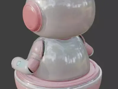 Cute Hover Bot 3D Model v3 Low-poly 3D model