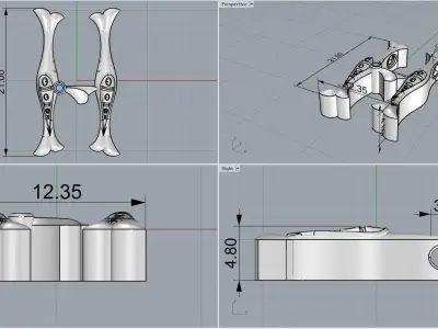 Alphabet Latin H 3D print model purchase