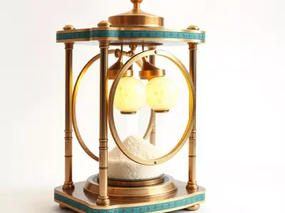 Golden Sand Timer model pack Low-poly 3D model