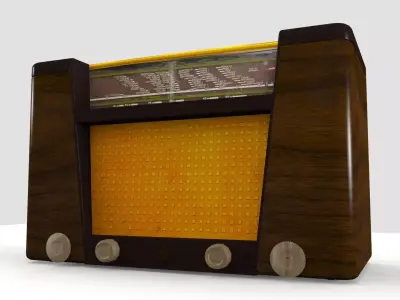 Old Radio Cabinet 3D model