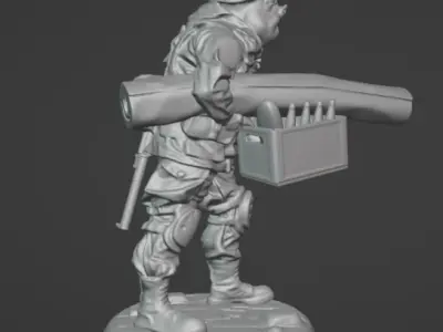 Soldier pig dog marauder holding stollen goods Free 3D print model